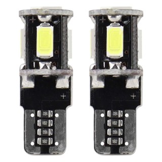Car and Motorcycle Products, Audio, Navigation, CB Radio // Bulbs and lights for cars // Żarówki led canbus 5smd 5730 t10 w5w white amio-01628