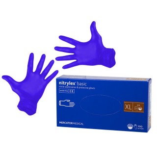 Henkilönsuojaimet | Suojalasit, Kypärät, Hengityssuojaimet // 2678# Rękawiczki nitrylowe niebieskiexl 100sztuk