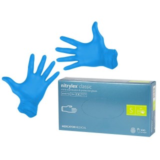 Henkilönsuojaimet | Suojalasit, Kypärät, Hengityssuojaimet // 2689# Rękawiczki nitrylowe niebieskie s 100sztuk