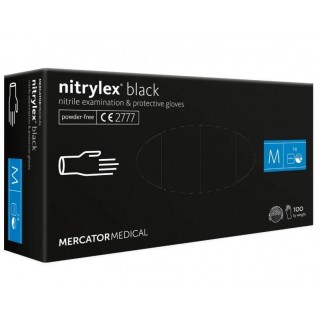 Henkilönsuojaimet | Suojalasit, Kypärät, Hengityssuojaimet // Rękawice nitrylowe czarne mercator nitrylex basic rozmiar m 100 szt.