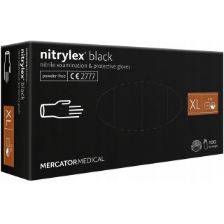 Personiskās aizsardzības līdzekļi | Aizsargbrilles, Ķiveres, Respiratori // Rękawice nitrylowe czarne mercator nitrylex basic rozmiar xl 100 szt.