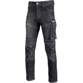 Рабочая, защитная, одежда высокой видимости // Spodnie jeansowe czarne stretch ze wzmocn., "s", ce, lahti