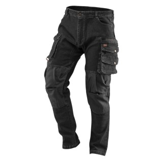 Töö-, kaitse-, kõrgnähtavusega riided // Spodnie robocze DENIM, czarne, rozmiar XXXL