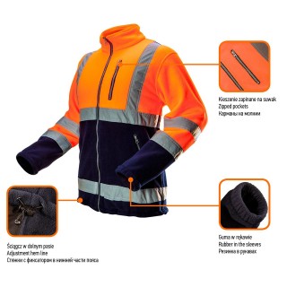 Рабочая, защитная, одежда высокой видимости // Bluza polarowa ostrzegawcza, pomarańczowa, rozmiar S