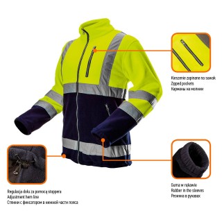 Рабочая, защитная, одежда высокой видимости // Bluza polarowa ostrzegawcza, żółta, rozmiar S