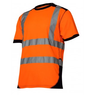 Рабочая, защитная, одежда высокой видимости // Koszulka t-shirt ostrzegawcza, pom.-czarna, "s", ce, lahti