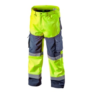 Töö-, kaitse-, kõrgnähtavusega riided // Spodnie robocze ostrzegawcze softshell, żółte, rozmiar XXXL