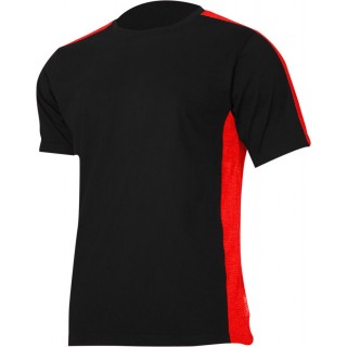 Työ-, suojelu-, korkeanäkyvyysvaatteet // Koszulka t-shirt 180g/m2, czarno-czerw., "2xl", ce, lahti