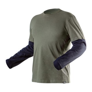Darbo, apsauginiai, aukšto matomumo drabužiai // Koszulka z długim rękawem CAMO olive, rozmiar S