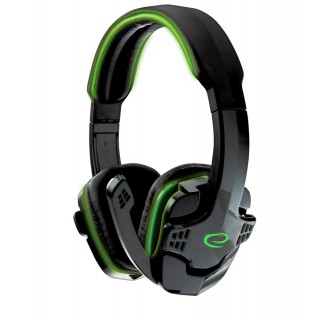 Headphones // Headphones On-Ear // EGH310G Esperanza słuchawki z mikrofonem gaming raven zielone