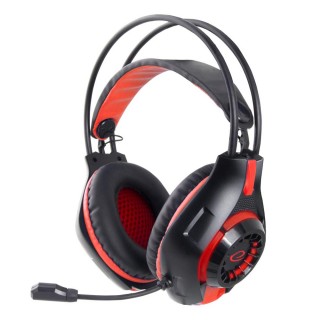 Kuulokkeet // Headphones On-Ear // EGH420R Esperanza słuchawki z mikrofonem gaming deathstrike czerwone