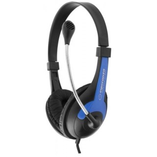 Kuulokkeet // Headphones On-Ear // EH158B Słuchawki z mikrofonem Rooster  niebieskie Esperanza