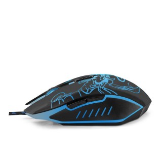 Klaviatūros ir pelės // Pelės // EGM203B Mysz przewodowa dla graczy 6D  optyczna USB MX203 Scorpio niebieska
