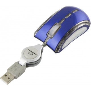 Klaviatūros ir pelės // Pelės // EM109B Mysz przewodowa mini optyczna USB Celaneo niebieska Esperanza