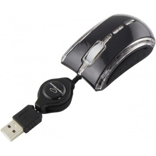 Klaviatūros ir pelės // Pelės // EM109K Mysz Elaneo mini optyczna USB czarna