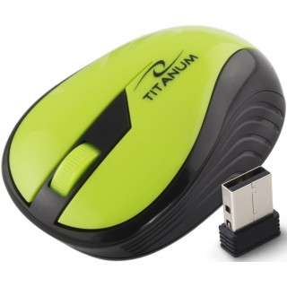 Klaviatūras un Peles // Peles // TM114G Mysz bezprzewodowa 2.4GHz 3D  optyczna USB Rainbow zielona