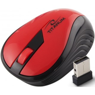 Keyboards and Mice // Mouse Devices // TM114R Titanum mysz bezprz. 2.4ghz 3d opt. usb rainbow czerwona