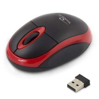 Klaviatūras un Peles // Peles // TM116R Mysz bezprzewodowa 2.4GHz 3D  optyczna USB Vulture czarno-czerwona