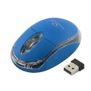 Klaviatūras un Peles // Peles // TM120B Mysz bezprzewodowa 2.4GHz 3D  optyczna USB Condor niebieska