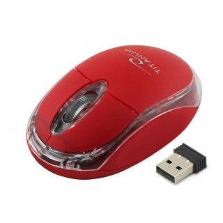 Klaviatūras un Peles // Peles // TM120R Mysz bezprzewodowa 2.4GHz 3D  optyczna USB Condor czerwona