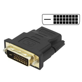 Connectors // Different Audio, Video, Data connection plug and sockets // 92-130# Przejście dvi wtyk - hdmi gniazdo