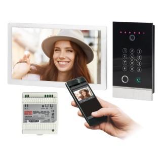 Doorpfones | Door Bels // Video doorphones HD // GUARDO bezsłuchawkowy zestaw wideodomofonowy jednorodzinny z czytnikiem linii papilarnych, czytnikiem zbliżeniowym, szyfratorem i sterowaniem z aplikacji, montaż podtynkowy