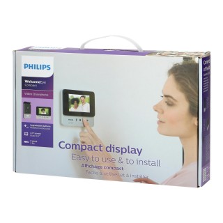 Doorpfones | Door Bels // Video doorphones HD // Philips WelcomeEye Compact,  Zestaw wideodomofonowy, bezsłuchawkowy, kolor, LCD 4,3", menu OSD, sterowanie bramą