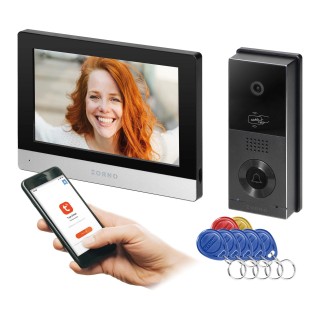 Video-Fonolukod  | Door Bels // Video-Fonolukod HD // XIRAN, zestaw wideodomofonowy jednorodzinny, 2-żyłowy, 8", Wi-Fi, ekran dotykowy, Full HD, RFID