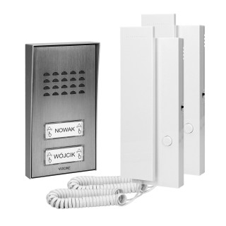 Doorpfones | Door Bels // Video doorphones HD // Zestaw domofonowy 2-rodzinny, natynkowy, LUPI MULTI