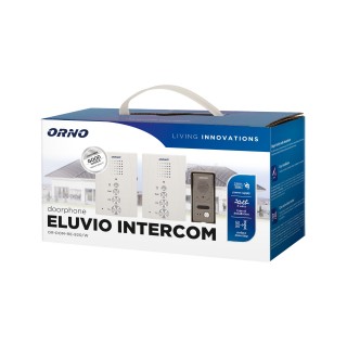 Video-Fonolukod  | Door Bels // Video-Fonolukod HD // Zestaw domofonowy jednorodzinny z interkomem, bezsłuchawkowy, biały, ELUVIO INTERCOM
