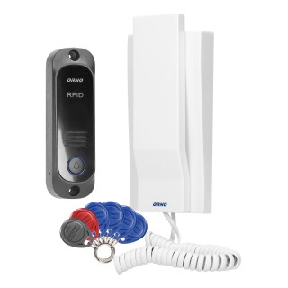 Doorpfones | Door Bels // Video doorphones HD // Zestaw domofonowy jednorodzinny z interkomem i czytnikiem breloków zbliżeniowych, biały AVIOR