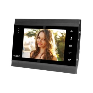Doorpfones | Door Bels // Video doorphones HD // Kolorowy wideo monitor 7" (czarny) z darmową aplikacją na telefon