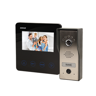 Video-Fonolukod  | Door Bels // Video-Fonolukod HD // Zestaw wideodomofonowy, bezsłuchawkowy, kolor, LCD 4,3", czarny, DUX