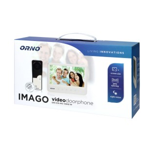 Video-Fonolukod  | Door Bels // Video-Fonolukod HD // Zestaw wideodomofonowy, bezsłuchawkowy, kolor, LCD 7", biały, IMAGO