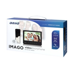 Video-Fonolukod  | Door Bels // Video-Fonolukod HD // Zestaw wideodomofonowy, bezsłuchawkowy, kolor, LCD 7", czarny, IMAGO