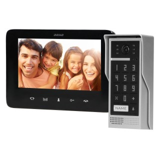 TELEFONSPYNĖS | Door Bels // TELEFONSPYNĖS Video HD // Zestaw wideodomofonowy, bezsłuchawkowy, kolor, LCD 7", interkom, z szyfratorem, natynkowy, czarny, SCUTI
