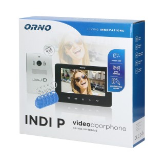 Doorpfones | Door Bels // Video doorphones HD // Zestaw wideodomofonowy bezsłuchawkowy, kolor,  LCD 7", z czytnikiem breloków zbliżeniowych, interkom, podtynkowy, INDI P