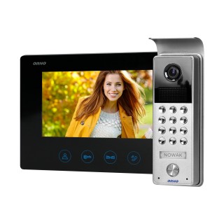 Doorpfones | Door Bels // Video doorphones HD // Zestaw wideodomofonowy bezsłuchawkowy, kolor,  LCD 7", z szyfratorem, natynkowy, czarny, CERES