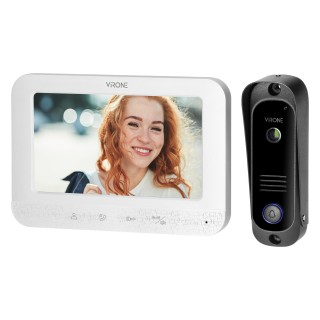 Video-Fonolukod  | Door Bels // Video-Fonolukod HD // Zestaw wideodomofonowy bezsłuchawkowy, monitor 7" LCD, interkom biały, SETAR
