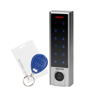 Turvasüsteemid // Alarm button // Zamek szyfrowy dotykowy z czytnikiem kart i breloków zbliżeniowych oraz przyciskiem dzwonkowym, SUPER-WĄSKI, IP68, z przekaźnikiem 3A