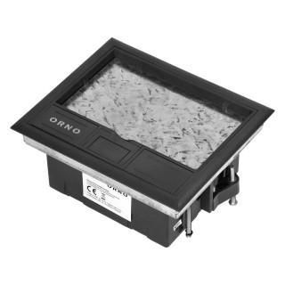 Elektromateriāli // Mēbeļu elektriskie slēdži un rozetes, USB rozetes // Puszka podłogowa na gniazda modułowe 4 x 45x45mm lub 8 x 22,5x45mm, pokrywa: materiał własny, czarna