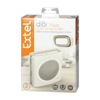 Video-Fonolukod  | Door Bels // Door Bels // Dzwonek bezprzewodowy, bateryjny EXTEL diBi Flash Soft, biały