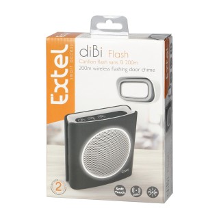 Video-Fonolukod  | Door Bels // Door Bels // Dzwonek bezprzewodowy, bateryjny EXTEL diBi Flash Soft, czarny