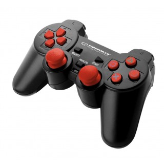 Switches and Indicators // Joysticks // EGG106R Gamepad PC/PS3/PS2 USB Corsair czarno-czerwony Esperanza
