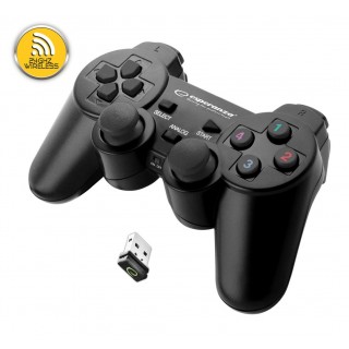 Pārslēdzēji un kontrolspuldzes // Vadības sviras // EGG108K Gamepad bezprzewodowy PC/PS3 USB Gladiator czarny