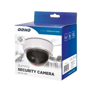 Videonovērošanas kameru sistēmas // Kameru aksesuārs // Atrapa kopułowej kamery monitorującej bez podczerwieni CCTV, bateryjna