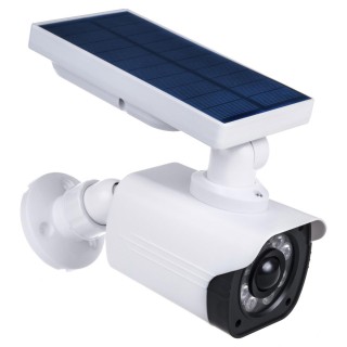Videovalve // Kaamera tarvikud // Solarna atrapa kamery, migająca dioda, czujnik ruchu, oświetlenie LED, naklejka gratis, SOL1800S