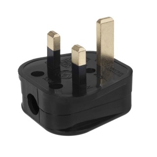 Electric Materials // Power strips, splitters, and UK/US adapters // MCE193 52067 Wtyk UK czarny do montażu na kabel 13A 230V UK 3 Pin
