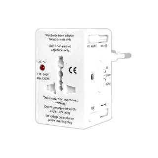 Elektromateriāli // Elektrības pagarinātājs / Elektrības dalītāji / Elektrības adapteri UK, USA // Złącze AC uniwersalne LX6056