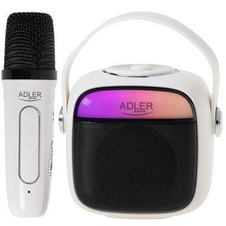 Audio and HiFi sistēmas // Skaļruņi // AD 1199 white Głośnik do karaoke z mikrofonem - sd/usb/aux/bluetooth